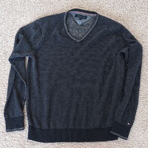 Tommy Hilfiger Navy V-Neck Sweater